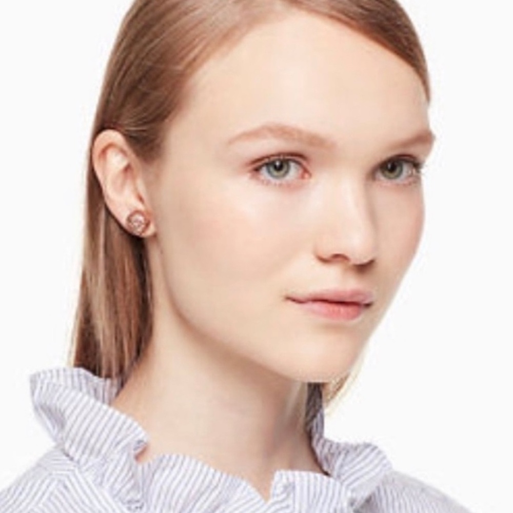 ❤️ DEAL! Kate Spade Rose Gold Glitter GumDrop earrings